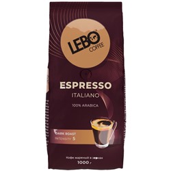 Кофе Lebo Espresso Italiano в зернах темн. обжар., 1кг