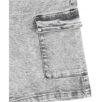 Шорты-карго джинсовые серые для мальчика Button Blue