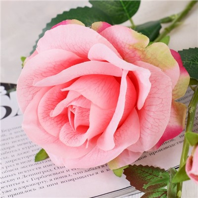 Цветы искусственные "Роза душистая" 9х50 см, розовый