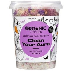 Цветочная соль для ванн Clean your aura by Organic Woman Organic Kitchen 410 г