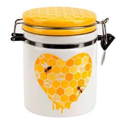 Банка для сыпучих продуктов (клипс) "Honey" 14*10*14,5см. v=630мл. (под.уп)