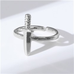 Кольцо "Настроение" кинжал, цвет серебро, безразмерное