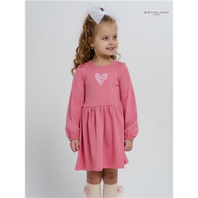 Платье Моана пудра-лав 116/розовый/100% хлопок