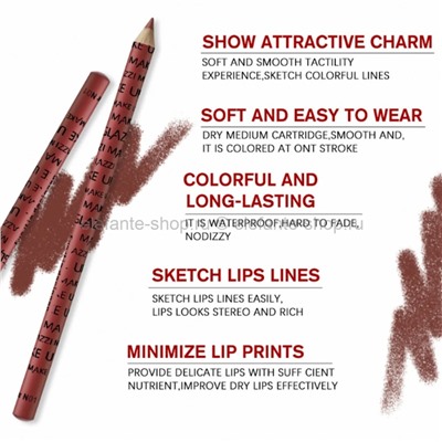 Набор карандашей для губ Make Up Lip Pencil Set 12pcs