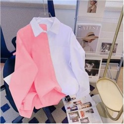 Рубашка женская, арт КЖ314, цвет: розовый и белый