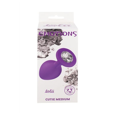 Анальная пробка Emotions Cutie Medium Purple clear crystal 4012-06Lola