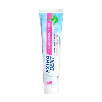 Зубная паста Aloe extra dent,  туба, без пенала, 170 гр