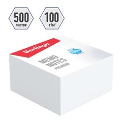 Блок для записей Berlingo "Premium" 9*9*4,5см белый (ZP8601) белизна 100%