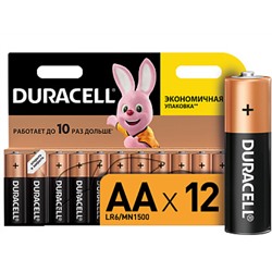 Батарейка Duracell (ЦЕНА ЗА 1ШТ) LR6-12BL BASIC (144/24480) (цена за 1 шт.)