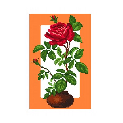 Рисунок на канве МАТРЕНИН ПОСАД арт.28х37 - 0468 Розочка в вазе