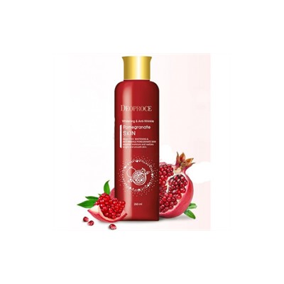 Тонер для лица Deoproce Pomegranate Skin Whitening & Anti-Wrinkle(260ml)