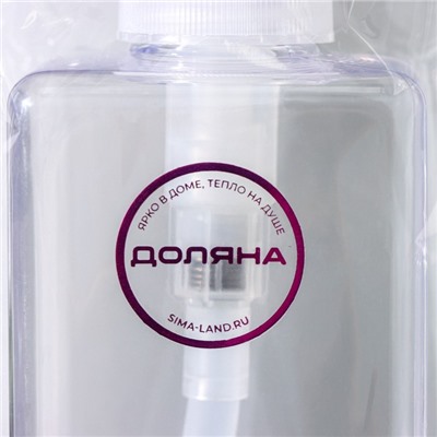 Дозатор для жидкого мыла Доляна, 500 мл, прозрачный