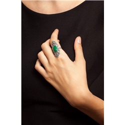 "Сафьян" кольцо в серебряном покрытии из коллекции "Самоцветы" от Jenavi