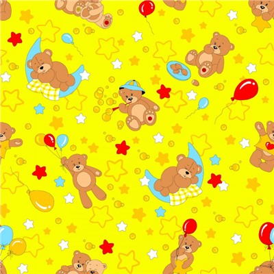 Постельное белье бязь Иваново детское -  350-5 Мишки желтые
