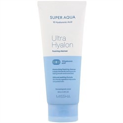 Пенка для умывания MisshaSuper Aqua Ultra Hyalon Foaming Cleanser 200ml