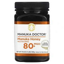 Manuka Doctor, Многоцветковый мед манука, MGO 80+, 500 г (17,6 унции)