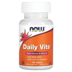 NOW Foods, Daily Vits, мультивитамины и минералы, 100 таблеток