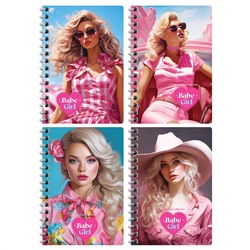 Записная книжка А6   80л  "Pink girls" гребень ЗК6гр80 12800 BG