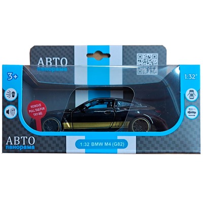 Модель 1:32 BMW M4 (G82), черный 1251525JB Автопанорама в Самаре