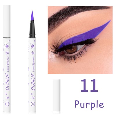 Цветная водостойкая подводка для глаз DUNUF Liquid liner 11