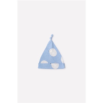 шапка для новорожденных  К 8036/ёжики на пыльно-синем