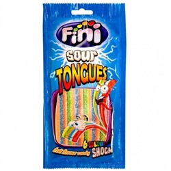 Мармелад FINI tongues 6 colors shock sour пластинки фантазия длинные 90гр