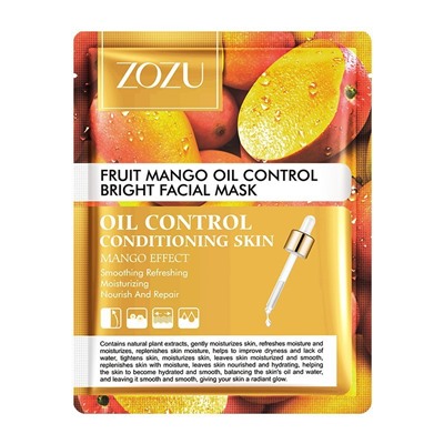 Тканевая маска для лица с МАНГО Zozu Mango Smoothing Facial Mask