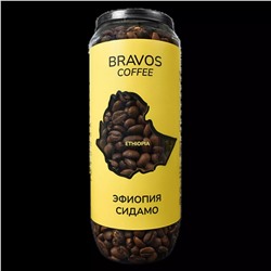 Кофе зерновой свежей обжарки Bravos Эфиопия Сидамо, 200 г