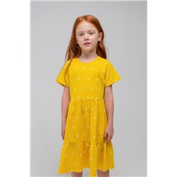 Платье  для девочки  КР 5735/горчица,галочки к337