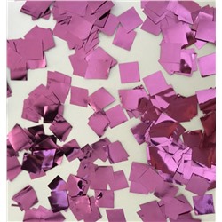 Конфетти "Квадрат" Металлизированное, Светло-розовый 1х1 см