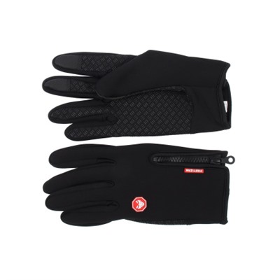 Велосипедные перчатки PARTIZAN теплые осень/зима с замком /A0001 / Размер XL / Цвет: Черные