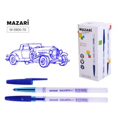 Ручка шариковая "Mazari.Galanta" синяя 0,7мм белый корпус 0,7мм М-5900-70