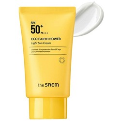 THE SAEM Солнцезащитный крем Eco Earth Power Light Sun Cream (SPF50+ PA+++)