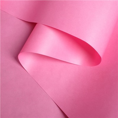 Бумага для декора и флористики, крафт, двусторонняя, нежно-розовая, однотонная, рулон 1шт., 0,5 х 10 м