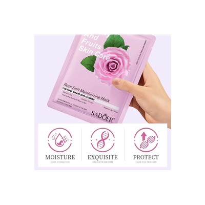 SADOER Увлажняющая маска для лица Rose Soft Moisturizing Mask