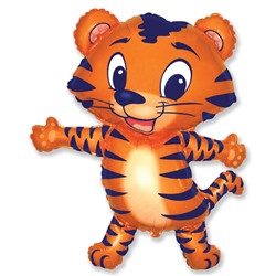 Шар фигура, Тигренок (синий) / Tiger Cub (в упаковке) 36"/91 см