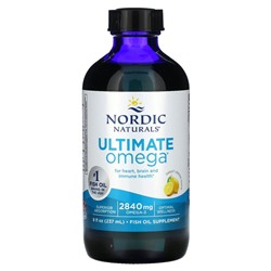 Nordic Naturals, Ultimate Omega, со вкусом лимона, 2840 мг, 8 жидких унций (237 мл)