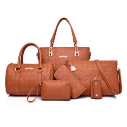 Набор сумок из 6 предметов, арт А93, цвет:коричневый ОЦ