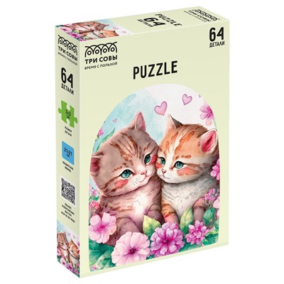 Puzzle ТРИ СОВЫ   64 элемента "Милые котята" (ПК64_54544)