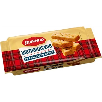 «Яшкино», печенье «Шотландское», на сливочном масле, 235 г