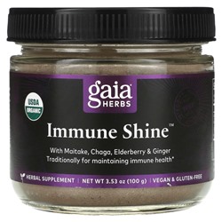 Gaia Herbs, Immune Shine, с майтаке, чагой, бузиной и имбирем, 100 г (3,53 унции)