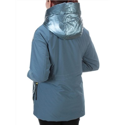 BM-925 GREY-BLUE Куртка демисезонная женская АЛИСА (100 гр. синтепон)