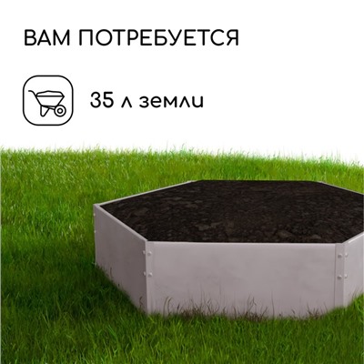 Клумба оцинкованная, d = 60 см, h = 15 см, Greengo