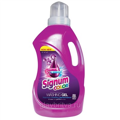 Гель Signum COLOR CLOVIN для стирки Цветных тканей 3л (3,3л), (100 стирок) 779453