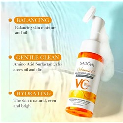 Очищающий мусс для умывания Витамин С Sadoer Vitamin C Whitening Nourishing Mild Cleansing Mousse 150мл