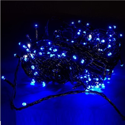 A-244 BLUE/WITH FLASH гирлянда светодиодная 18м 200LED влагозащищенная