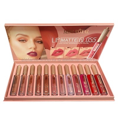 Набор матовых помад Miss Royal Matte Lip Gloss 12pcs (52)