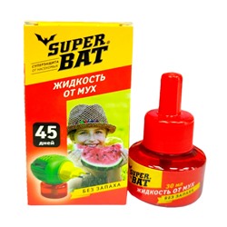 Жидкость для фумигатора "СуперБат" от мух, 45 ночей защиты