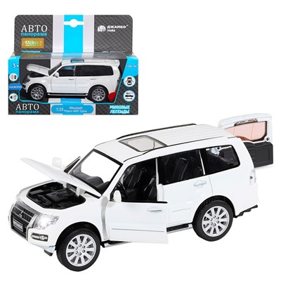 Модель 1:32 Mitsubishi Pajero 4WD Tubro, белый 1251432JB Автопанорама в Самаре