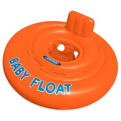 Манеж надув.  диам. 76см "Baby Float" оранжевый (56588EU, "Intex") 1-2 года